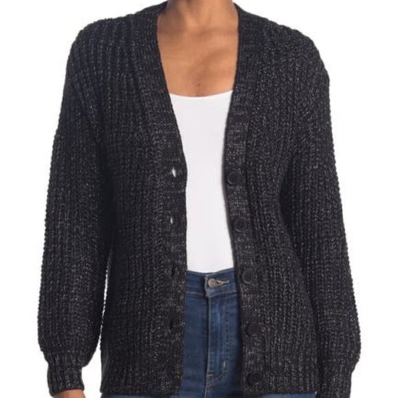 Modcloth Warming Signs Knit Cardigan Black - Picture 4 of 15